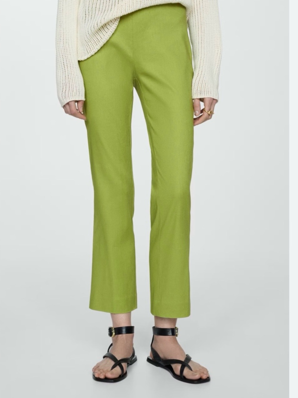 MNG Pants Featuring A Vibran Green Color And Convenient Side Zipper (SKU704)